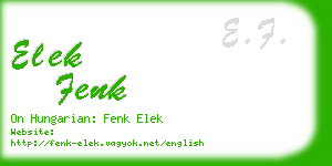 elek fenk business card